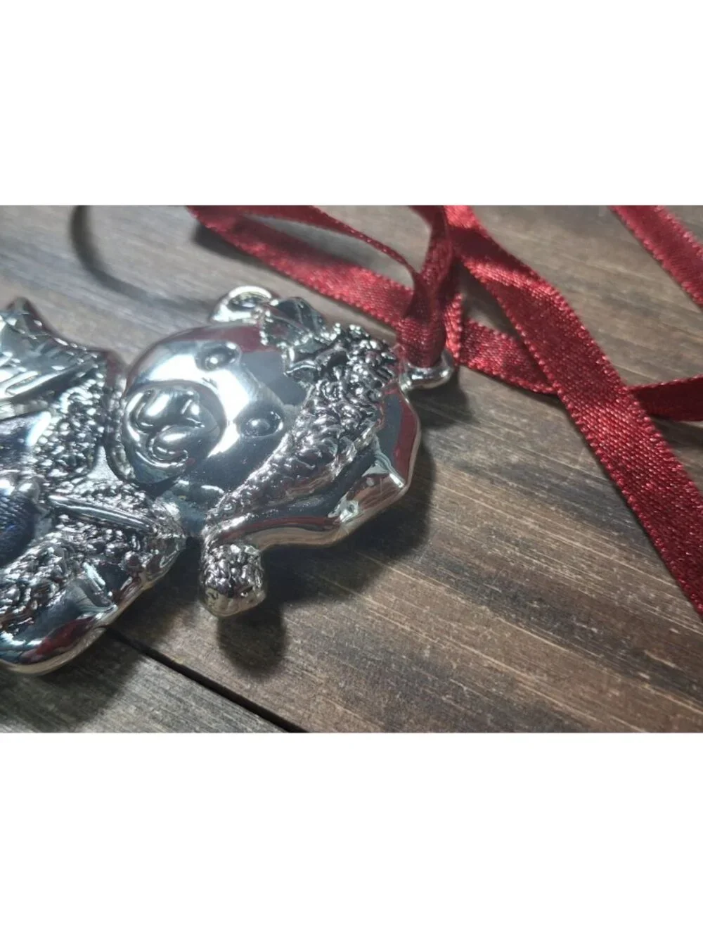 Gorham Silver Plated Teddy Bear Christmas Ornies Set Drum List Make Wish